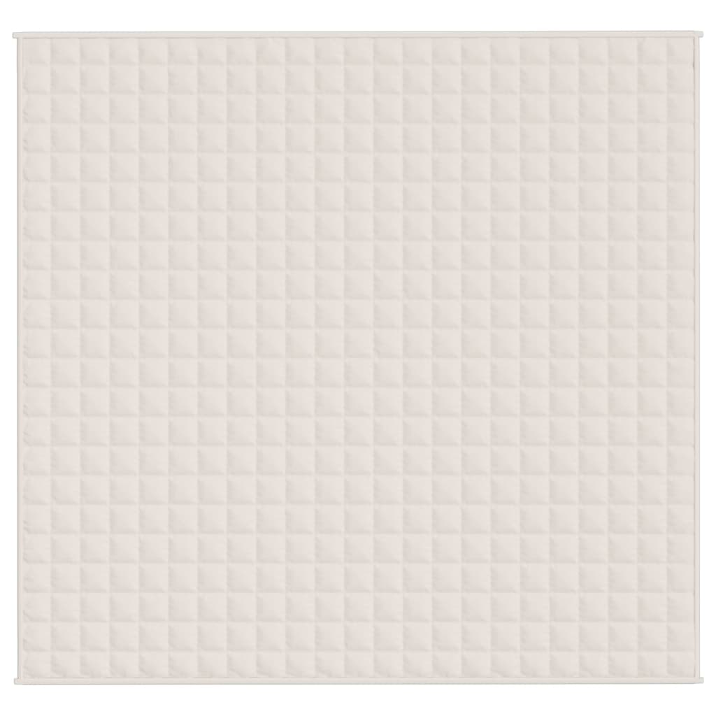 vidaXL Záťažová prikrývka bledokrémová 220x230 cm 11 kg látka