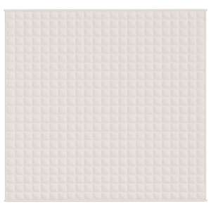 Zátěžová deka světle krémová 220 x 230 cm 11 kg textil - obrázek 3