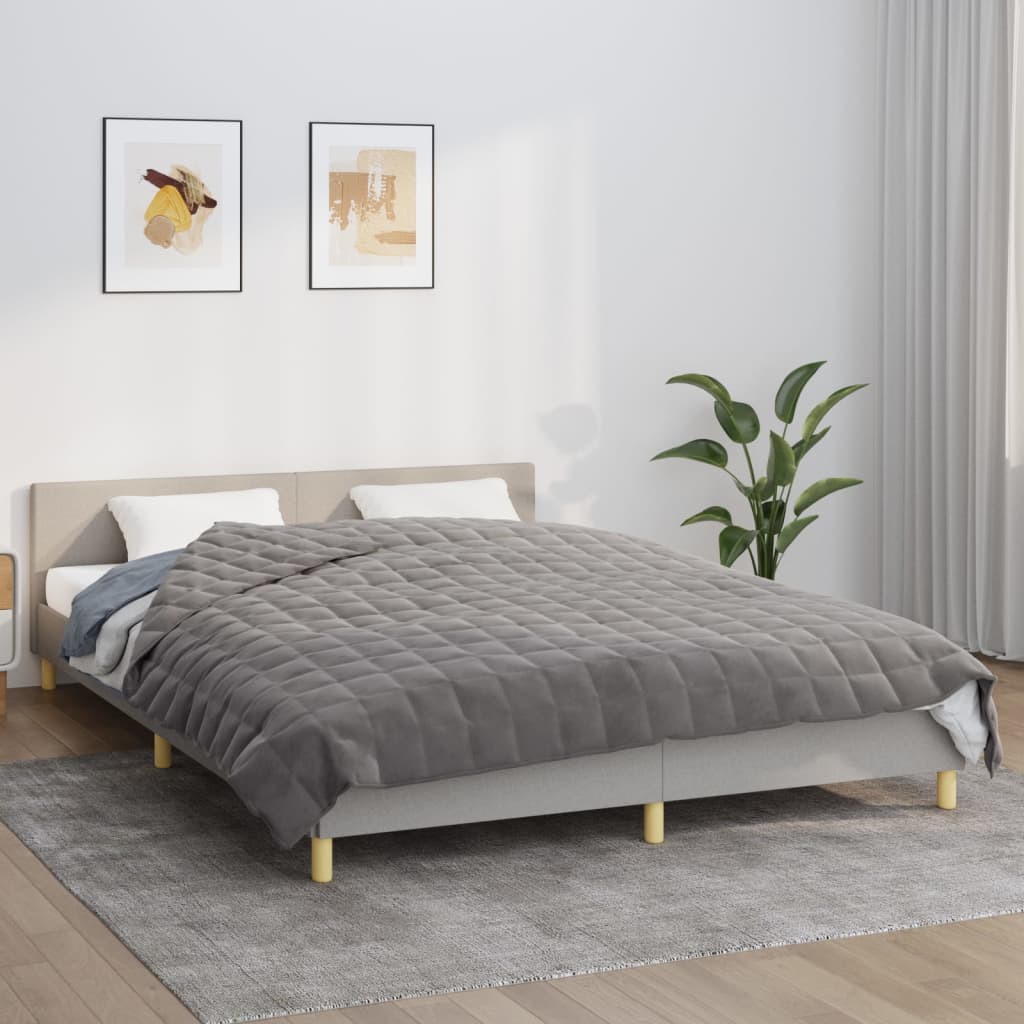 vidaXL Pătură anti-stres, gri, 220x230 cm, 11 kg, material textil