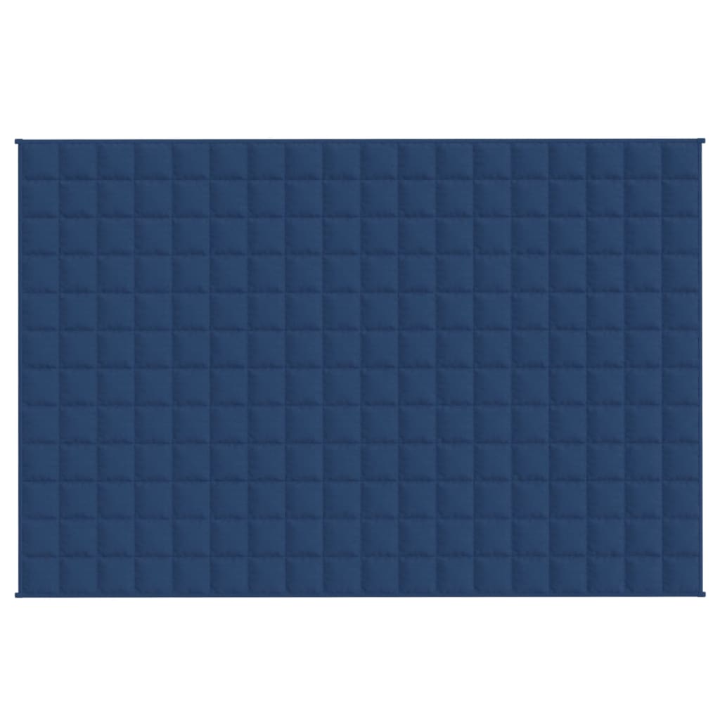 vidaXL Verzwaringsdeken 122x183 cm 9 kg stof blauw afbeelding