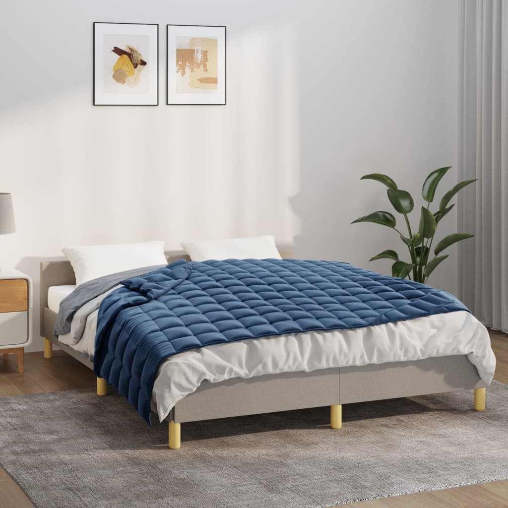 vidaXL Pătură anti-stres, albastru, 140x200 cm, 6 kg, material textil