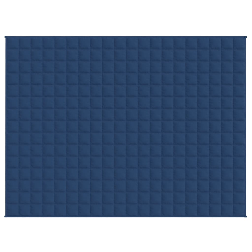 vidaXL Verzwaringsdeken 152x203 cm 11 kg stof blauw afbeelding