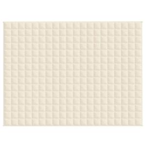 Zátěžová deka světle krémová 152 x 203 cm 7 kg textil - obrázek 3
