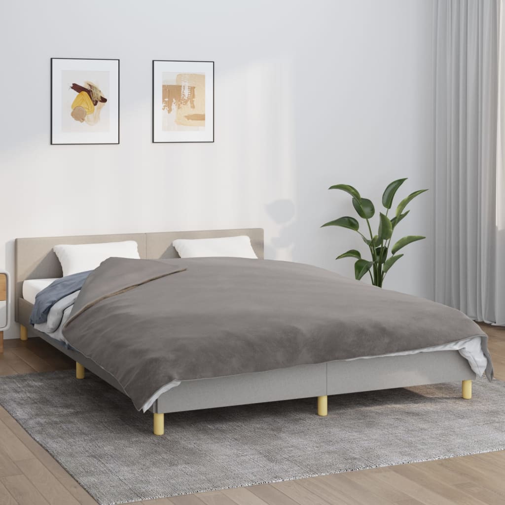 vidaXL Pătură grea cu husă, gri, 200x220 cm, 9 kg, material textil