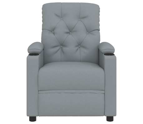 vidaXL Massage-Relaxsessel, hellgrauer Stoff