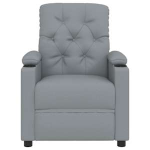 vidaXL Massage-Relaxsessel, hellgrauer Stoff