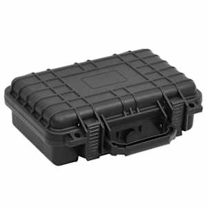 vidaXL kaasaskantav transpordikohver, must, 30x22x10 cm, PP