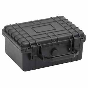 vidaXL kaasaskantav transpordikohver, must, 24 x 19 x 11 cm, PP