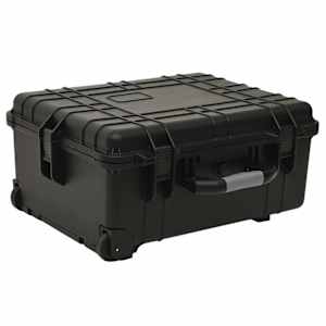 vidaXL kaasaskantav transpordikohver, must, 58 x 45 x 27 cm, PP