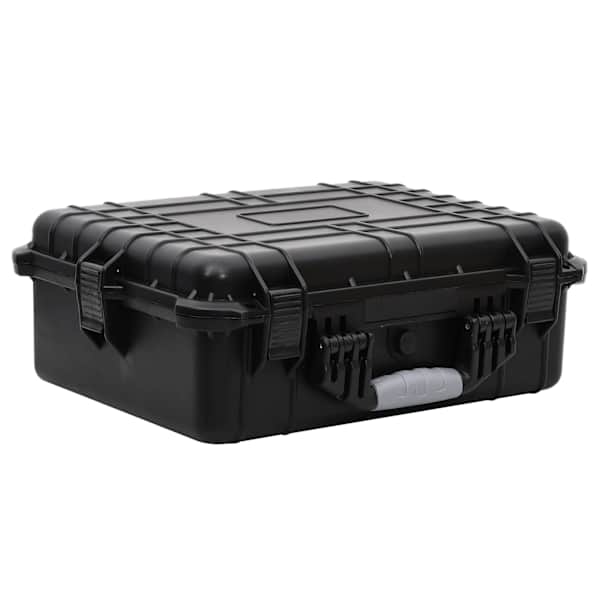vidaXL kaasaskantav transpordikohver, must, 52 x 40 x 19 cm, PP