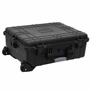 vidaXL kaasaskantav transpordikohver, must, 63 x 50 x 23, PP