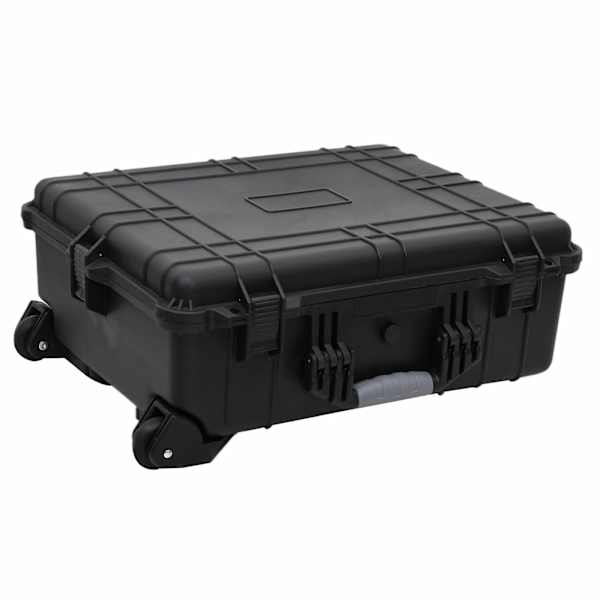 vidaXL kaasaskantav transpordikohver, must, 63 x 50 x 23, PP
