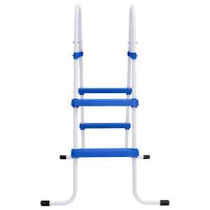 Bazénový žebřík modrý a bílý 84 cm ocel - obrázek 3