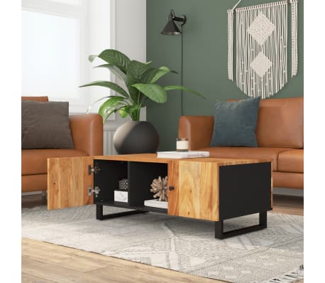 vidaXL Tavolino da Soggiorno 100x54x40cm Massello Acacia e Multistrato