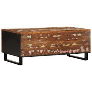 Konferenční stolek 100x54x40 cm recyklované dřevo a kompozit - obrázek 6
