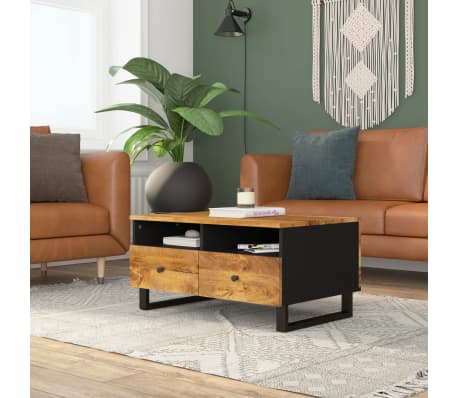 vidaXL kafijas galdiņ&scaron;, 80x54x40 cm, mango koks, inženierijas koks