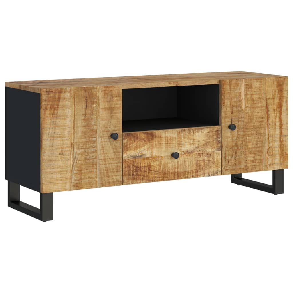 Tv-meubel 105x33,5x46 cm massief mangohout en bewerkt hout image 13