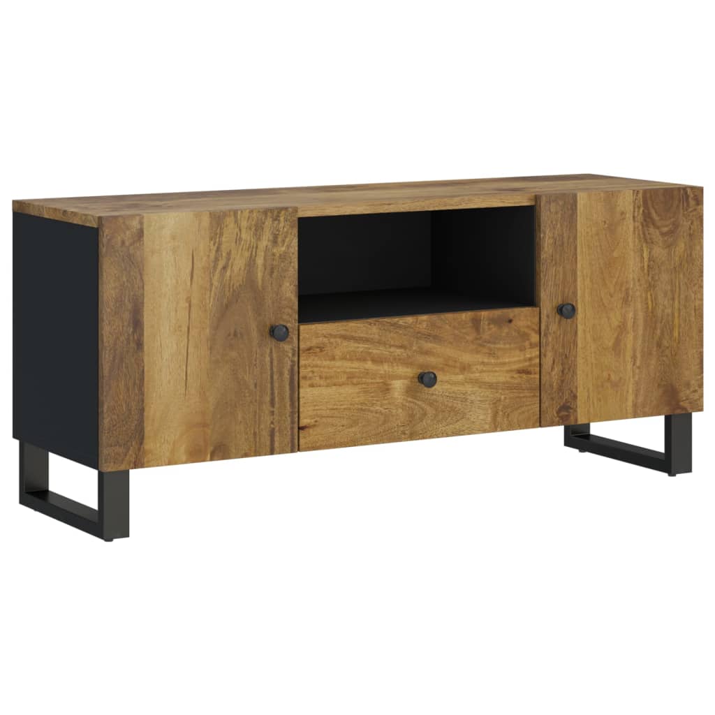 Tv-meubel 105x33,5x46 cm massief mangohout en bewerkt hout image 13