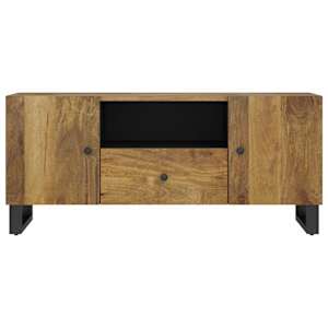 TV stolek 105 x 33,5 x 46 cm masivní mangovník a kompozit - obrázek 4
