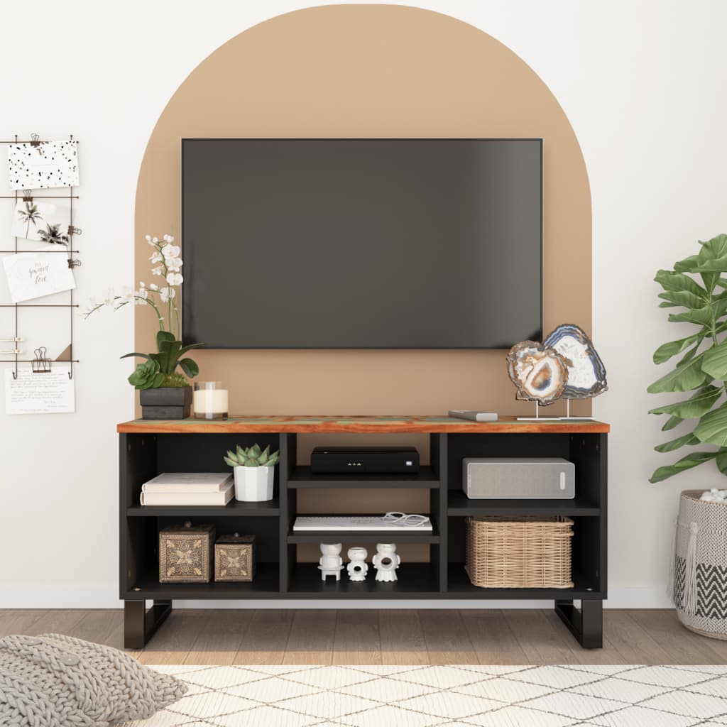 vidaXL TV-Schrank 100x33x46 cm Altholz Massiv & Holzwerkstoff
