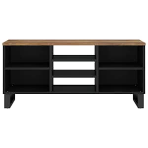 TV stolek 100 x 33 x 46 cm masivní mangovník a kompozitní dřevo - obrázek 3