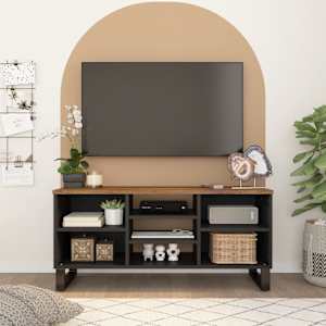 TV stolek 100 x 33 x 46 cm masivní mangovník a kompozitní dřevo - obrázek 1