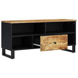 TV stolek 100 x 33 x 46 cm masivní mangovník a kompozitní dřevo - obrázek 3