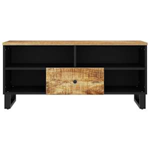 TV stolek 100 x 33 x 46 cm masivní mangovník a kompozitní dřevo - obrázek 4