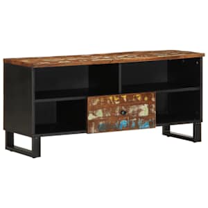 TV skříňka 100x33x46 cm masivní recyklované a kompozitní dřevo - obrázek 2