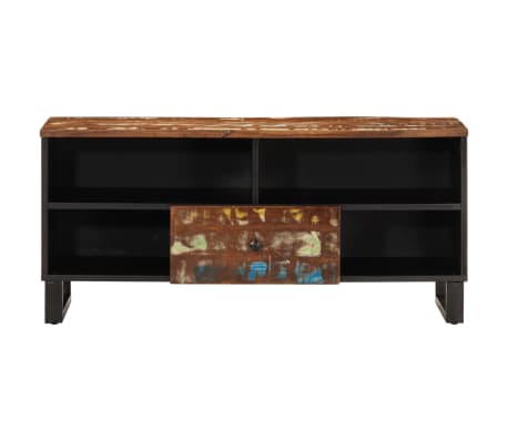 vidaXL TV-Schrank 100x33x46 cm Altholz Massiv & Holzwerkstoff