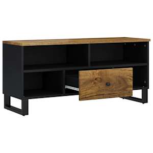 TV stolek 100 x 33 x 46 cm masivní mangovník a kompozitní dřevo - obrázek 3