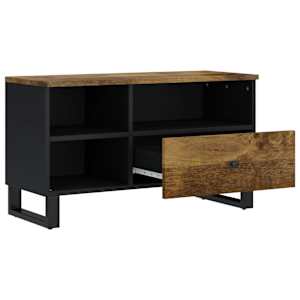 TV stolek 80 x 33 x 46 cm masivní mangovník a kompozitní dřevo - obrázek 3
