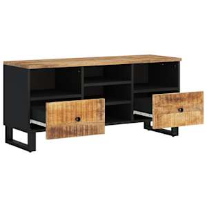 TV stolek 100 x 33 x 46 cm masivní mangovník a kompozitní dřevo - obrázek 3