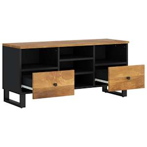 TV stolek 100 x 33 x 46 cm masivní mangovník a kompozitní dřevo - obrázek 3