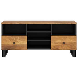 TV stolek 100 x 33 x 46 cm masivní mangovník a kompozitní dřevo - obrázek 4