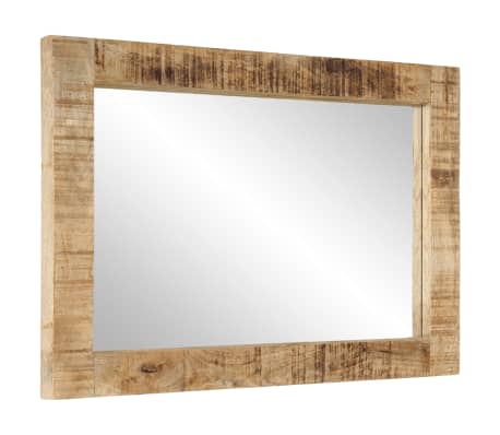 vidaXL spejl 70x50 cm massivt mangotræ og glas