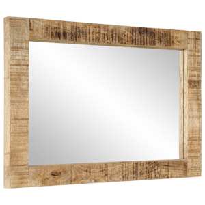 Zrcadlo 70 x 50 cm masivní mangovníkové dřevo a sklo - obrázek 3