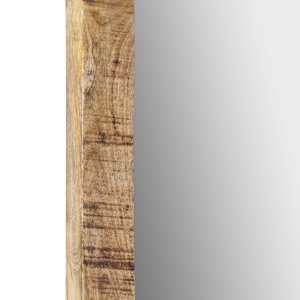 Zrcadlo 70 x 50 cm masivní mangovníkové dřevo a sklo - obrázek 7