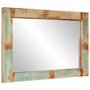 Zrcadlo 70 x 50 cm masivní recyklované dřevo a sklo - obrázek 3