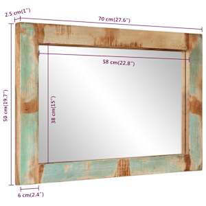 Zrcadlo 70 x 50 cm masivní recyklované dřevo a sklo - obrázek 9