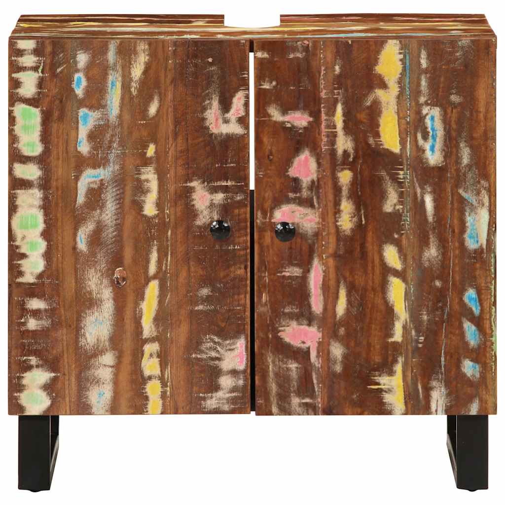 vidaXL Umývadlová skrinka 62x33x58 cm recyklované a kompozitné drevo