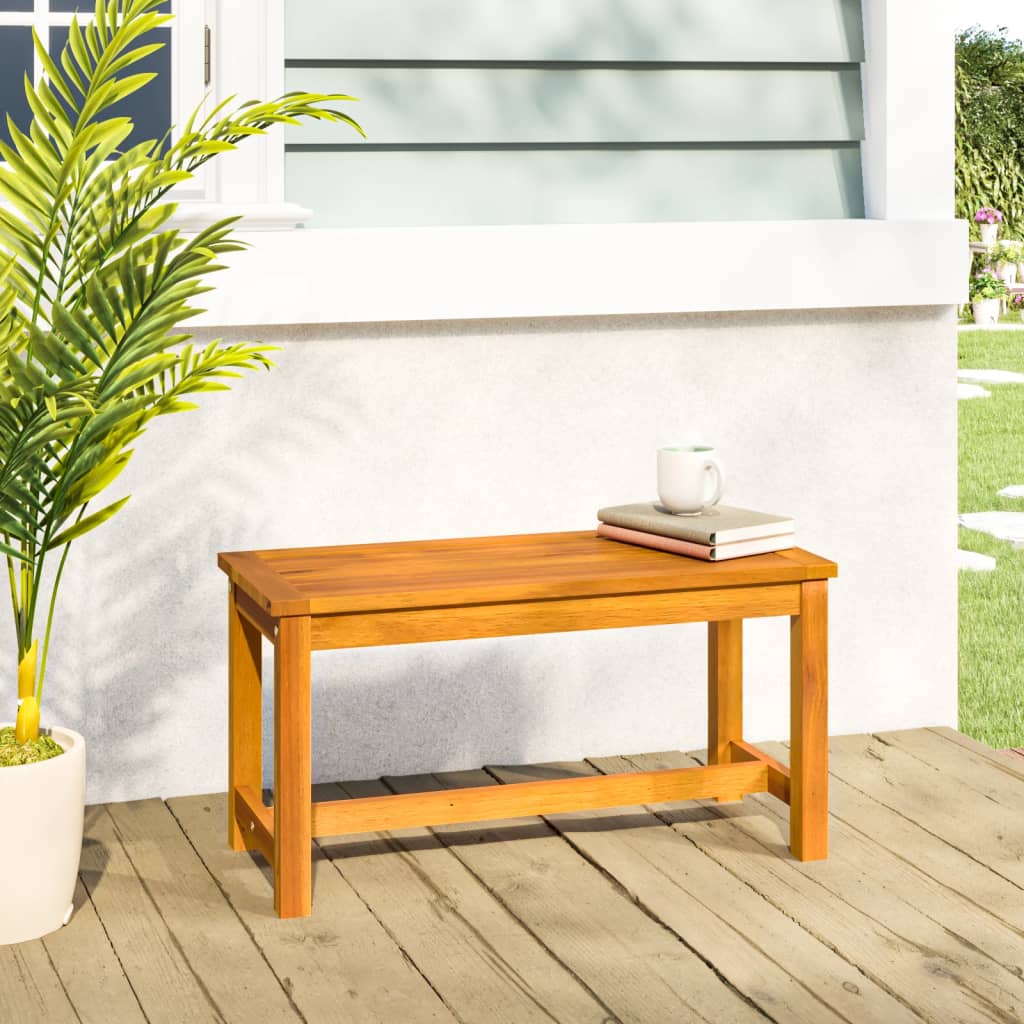 vida XL Gartenbank 80x 35x 45 cm Massivholz Akazie