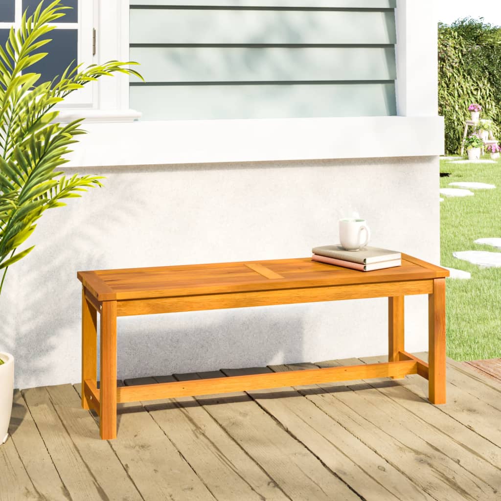 vida XL Gartenbank 110x 35x 45 cm Massivholz Akazie