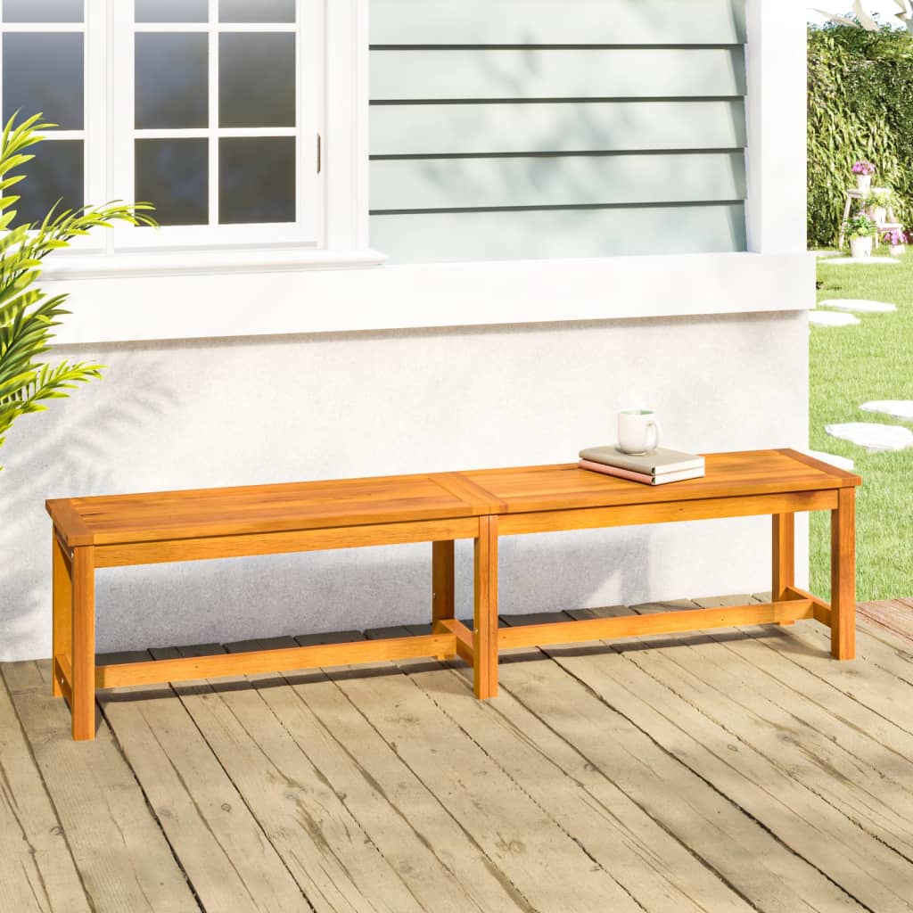 vida XL Gartenbank 180x 35x 45 cm Massivholz Akazie
