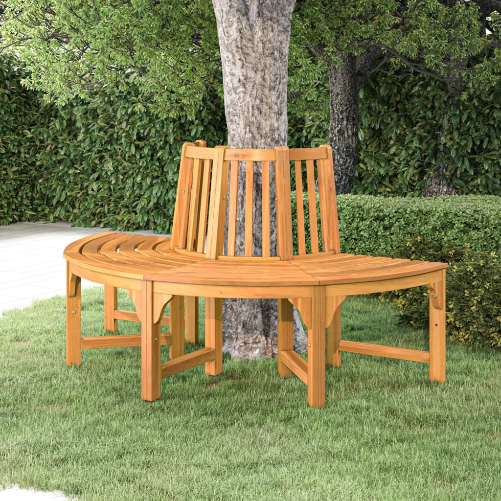  Tree Bench Circular Tree Bench Outdoor Bench Solid Wood Eucalyptus vidaXL