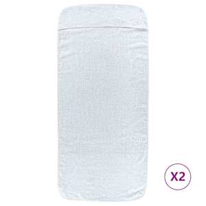 Plážové osušky 2 ks bílé 60 x 135 cm textil 400 GSM - obrázek 2