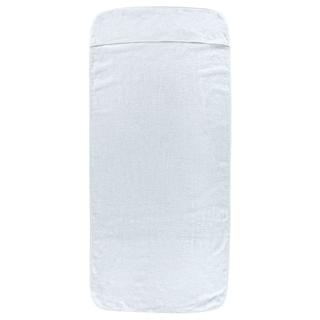 vidaXL Strandhanddoeken 2 st 400 g/m² 60x135 cm stof wit afbeelding