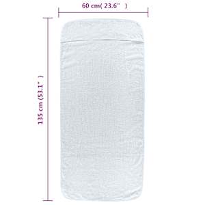 Plážové osušky 2 ks bílé 60 x 135 cm textil 400 GSM - obrázek 8