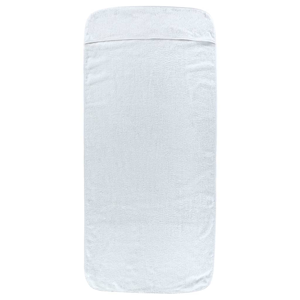 vidaXL Plážové uteráky 2 ks biele 75x200 cm látka 400 GSM