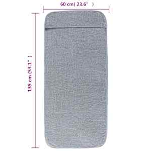 Plážové osušky 2 ks šedé 60 x 135 cm textil 400 GSM - obrázek 8